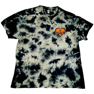 Tie-Dye Short Sleeve Tee - Black and White